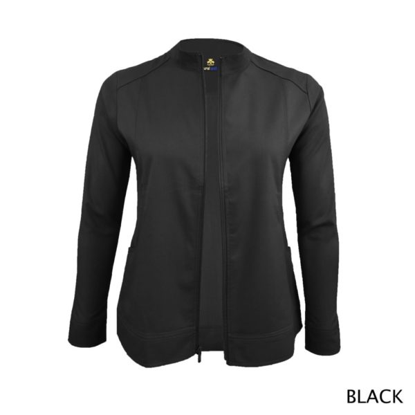 WOMEN’S ULTRA SOFT STRETCH FRONT ZIP WARM-UP SCRUB JACKET